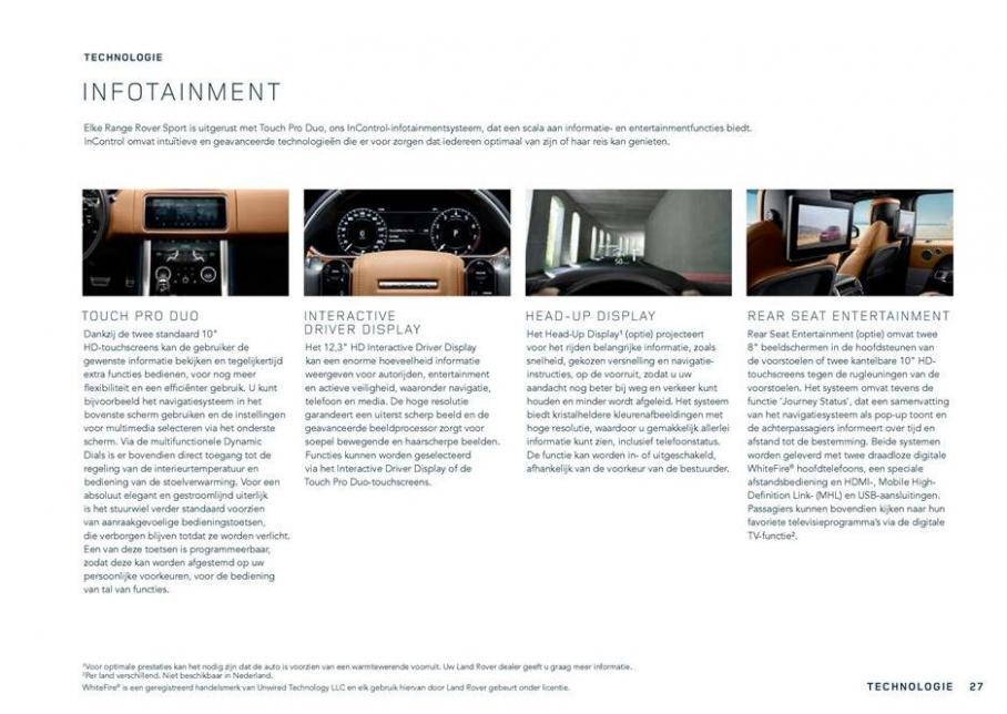  Range Rover Sport Brochure . Page 27