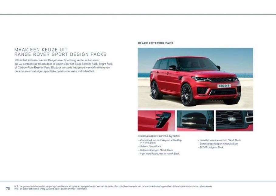  Range Rover Sport Brochure . Page 72