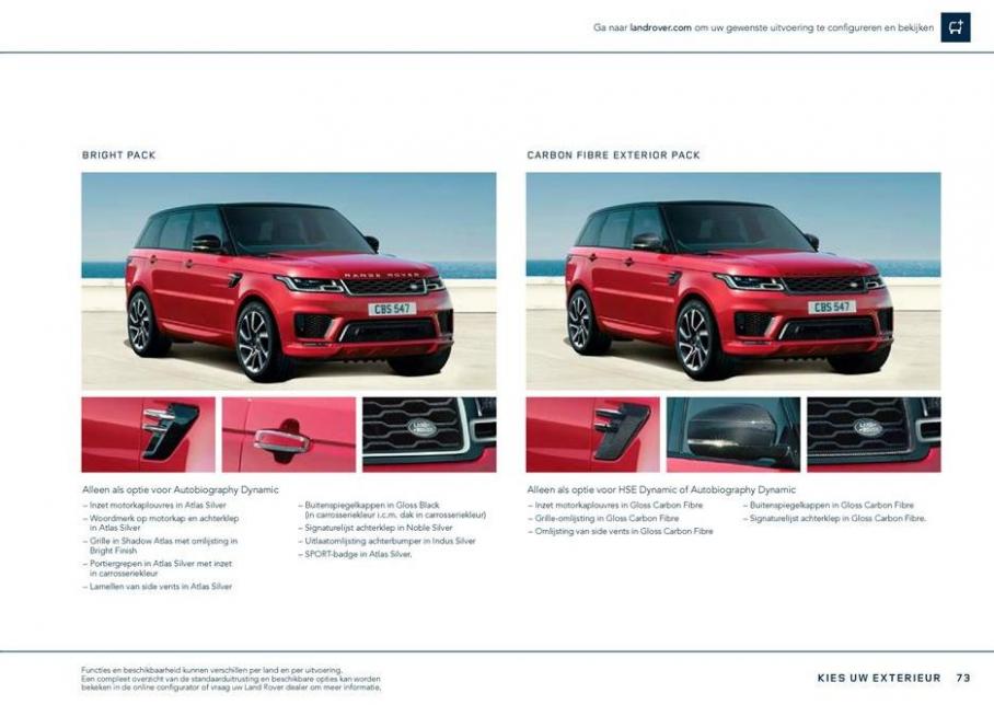  Range Rover Sport Brochure . Page 73