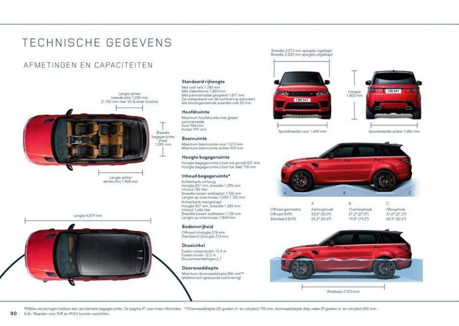  Range Rover Sport Brochure . Page 90