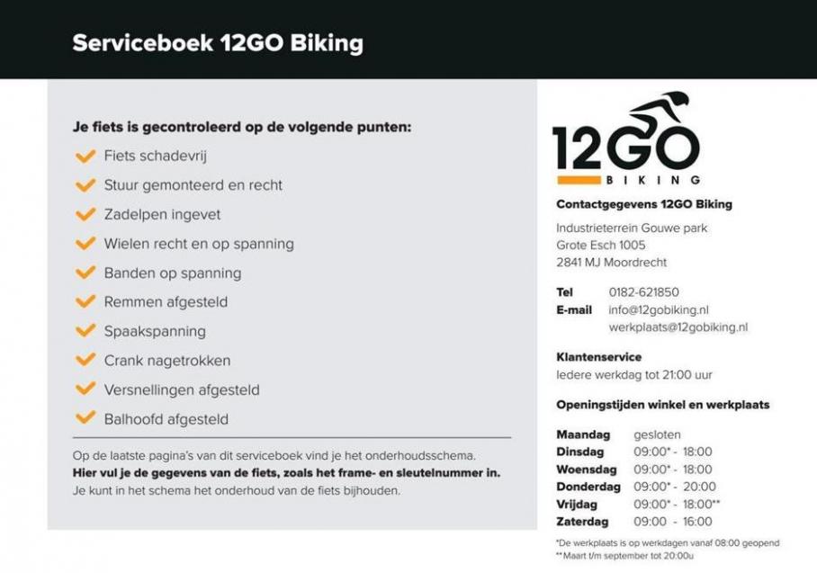  12GO Biking Serviceboek . Page 2