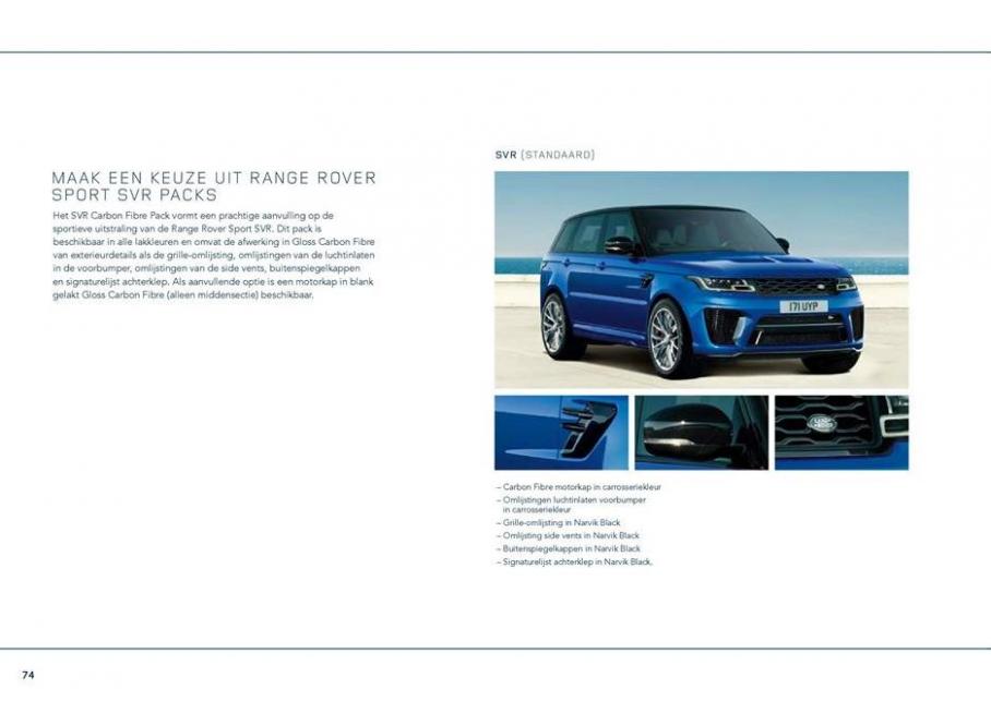  Range Rover Sport Brochure . Page 74