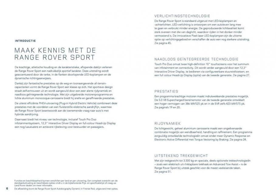  Range Rover Sport Brochure . Page 6