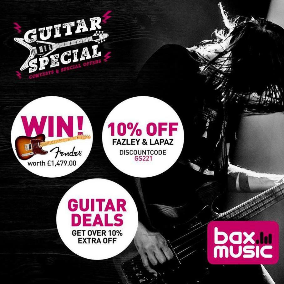 Guitar-themed giveaways and offers . Bax Music. Week 6 (2021-02-28-2021-02-28)