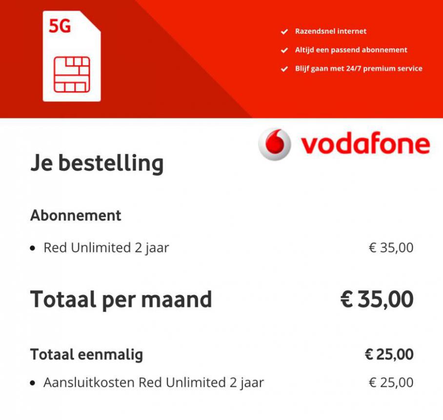 Je bestelling . Vodafone. Week 6 (2021-02-28-2021-02-28)