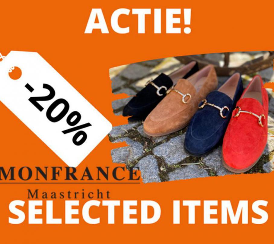 Korting -20% . Monfrance Schoenmode. Week 19 (2021-05-24-2021-05-24)