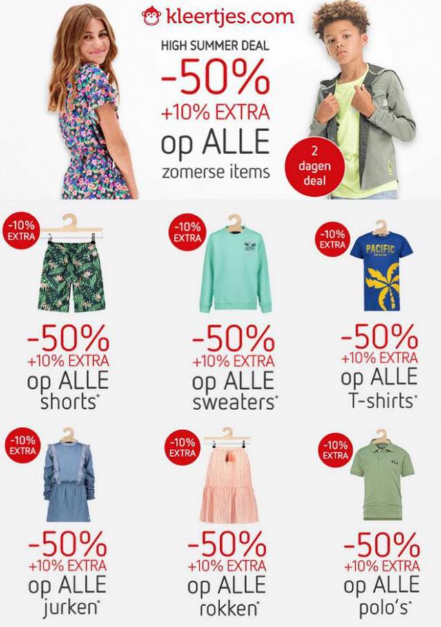 -50% +10% extra op ALLE zomerse items!. Kleertjes.com. Week 28 (2021-07-16-2021-07-16)