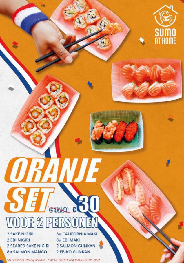Oranje set. Restaurant Sumo. Week 28 (2021-08-08-2021-08-08)