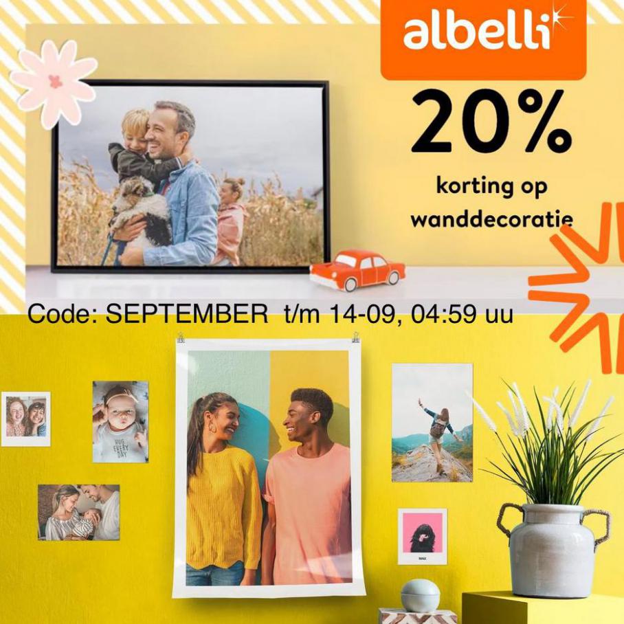 20% korting. Albelli. Week 36 (2021-09-14-2021-09-14)