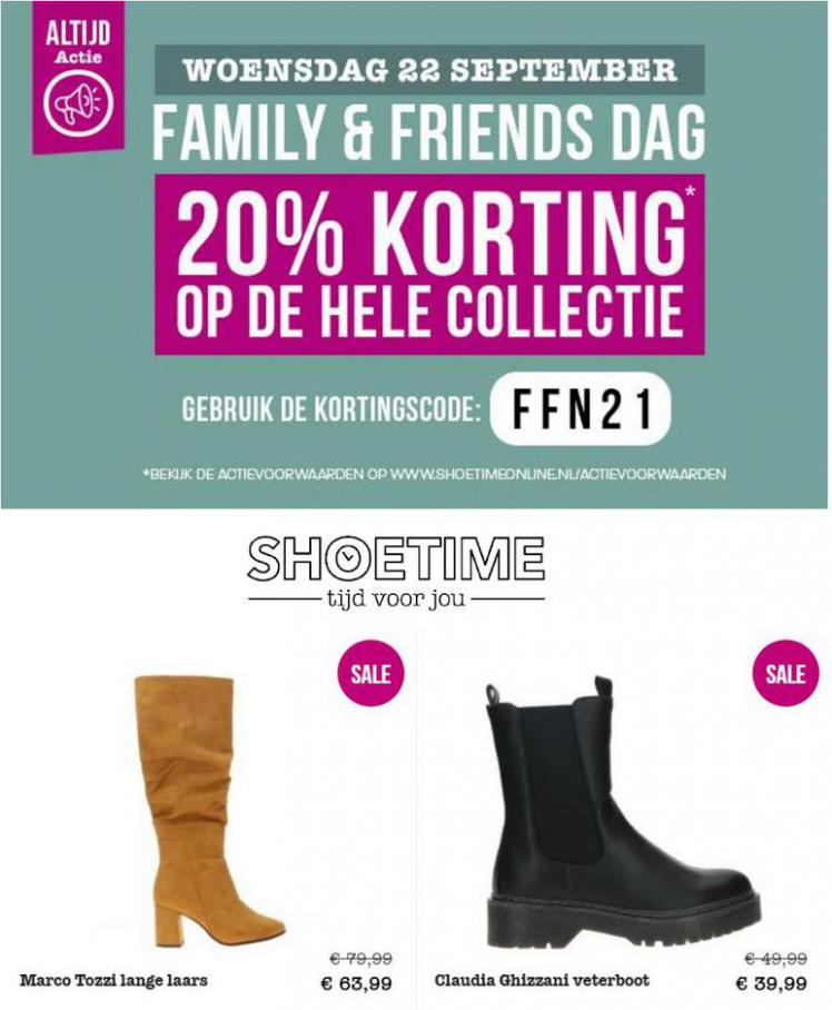 Family & Friends: woensdag 20% korting!. Shoetime. Week 38 (2021-09-25-2021-09-25)