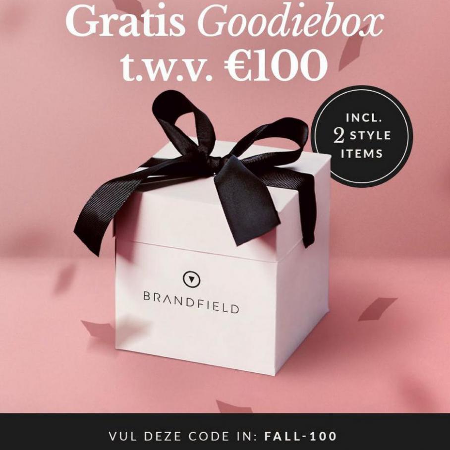 Gratis Goodiebox t.w.v. €100,-. Brandfield. Week 39 (2021-10-10-2021-10-10)