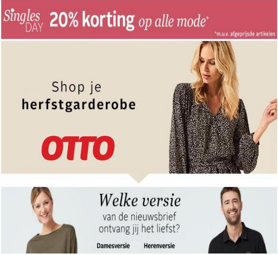 Singles Day 20% Korting op alle mode. Otto. Week 45 (2021-11-21-2021-11-21)