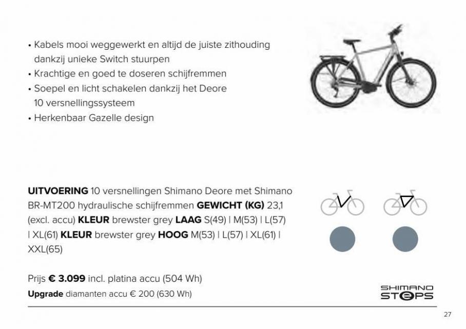 Gazelle brochure elektrische fietsen. Page 27