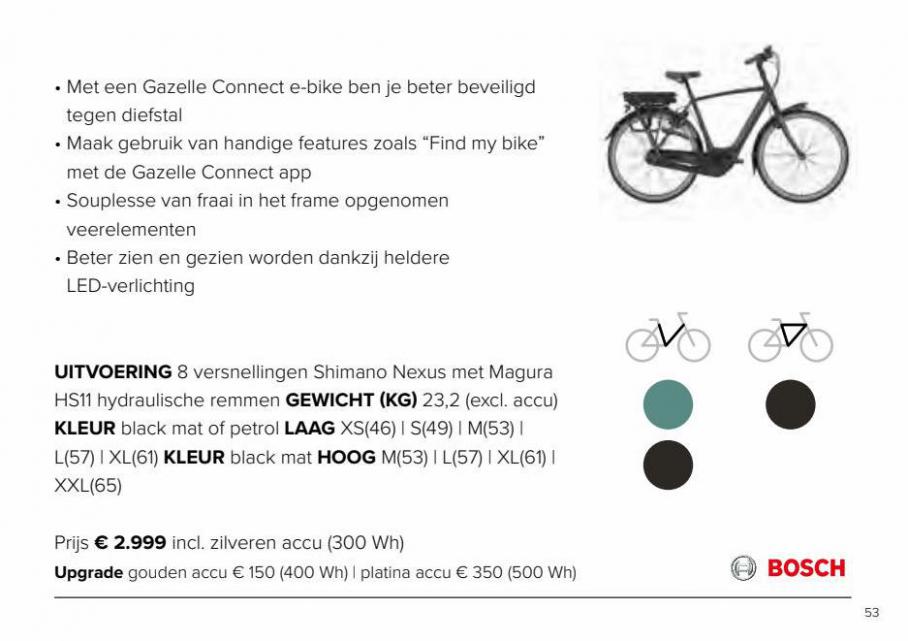 Gazelle brochure elektrische fietsen. Page 53