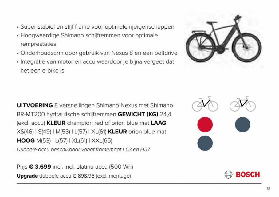 Gazelle brochure elektrische fietsen. Page 19
