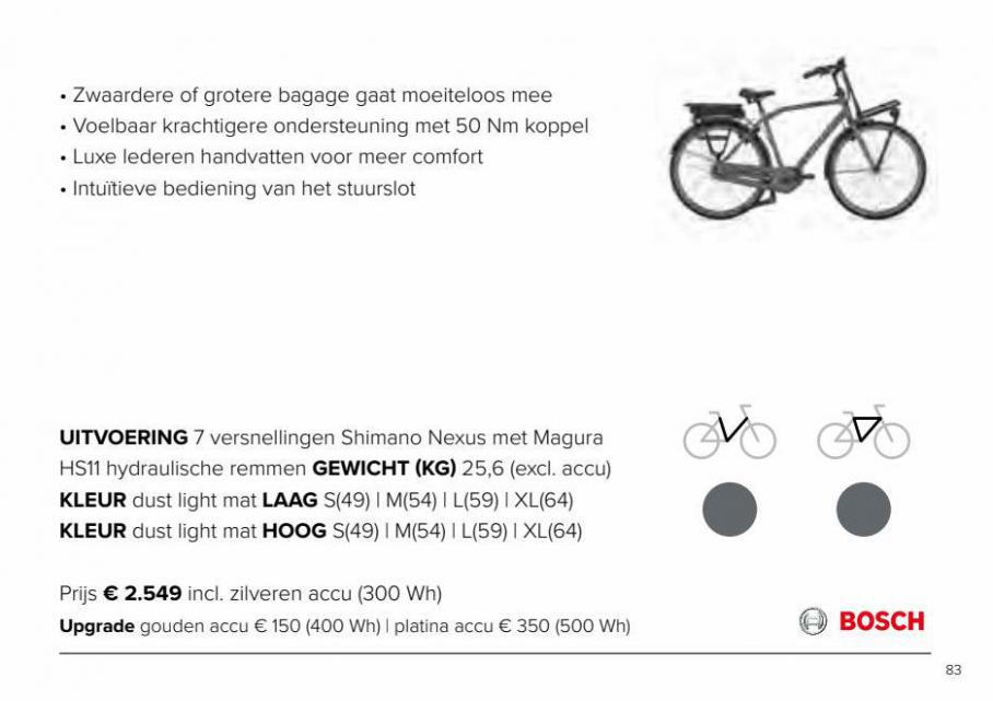 Gazelle brochure elektrische fietsen. Page 83