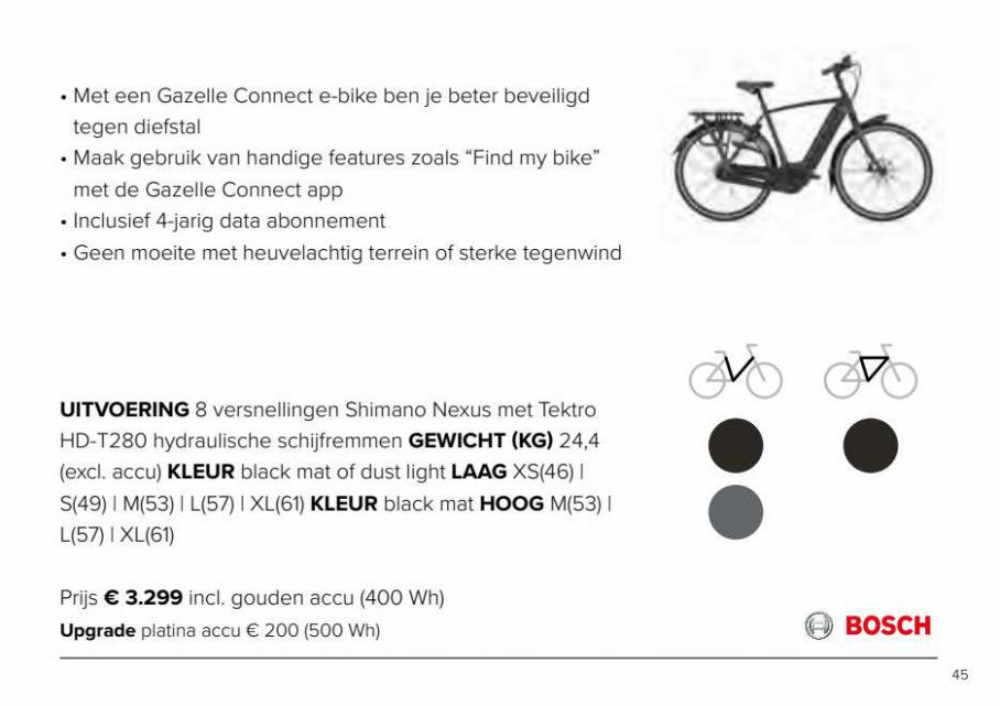Gazelle brochure elektrische fietsen. Page 45