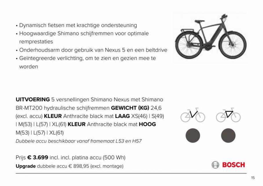 Gazelle brochure elektrische fietsen. Page 15