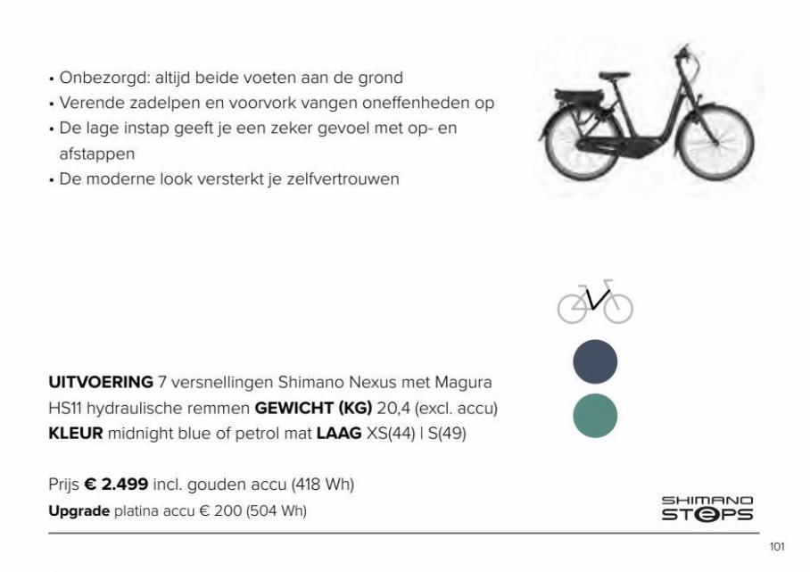 Gazelle brochure elektrische fietsen. Page 101