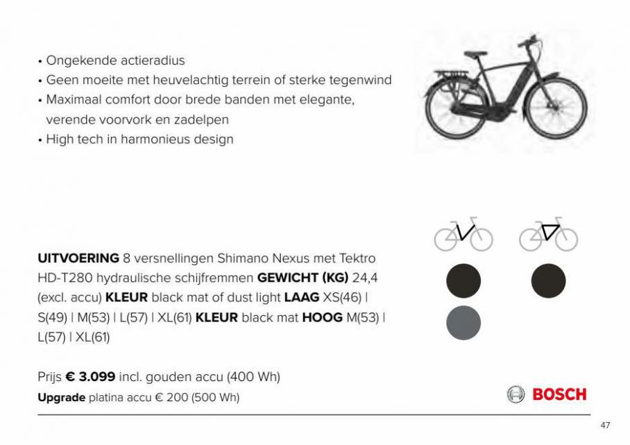 Gazelle brochure elektrische fietsen. Page 47