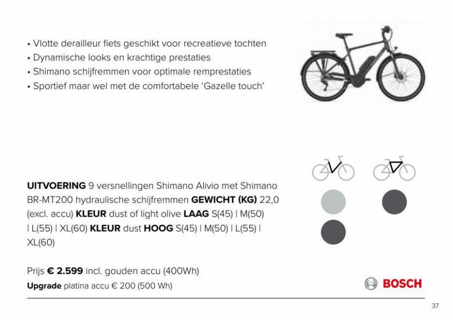 Gazelle brochure elektrische fietsen. Page 37