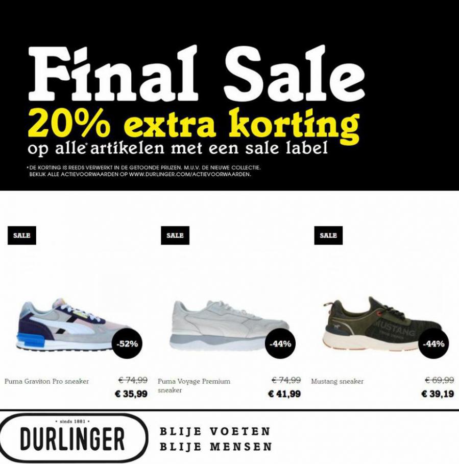 Final Sale 20% extra korting. Durlinger Schoenen. Week 9 (2022-03-11-2022-03-11)