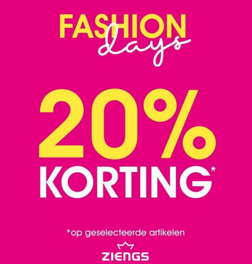 Fashion Days 20% Korting*. Ziengs. Week 17 (2022-05-09-2022-05-09)