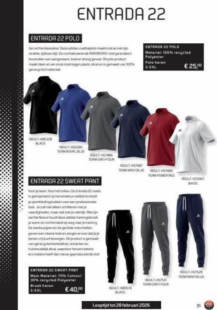 Folder Adidas catalogus Sport 2000. Page 31