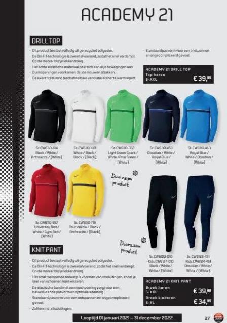 Folder Nike catalogus Sport 2000. Page 27