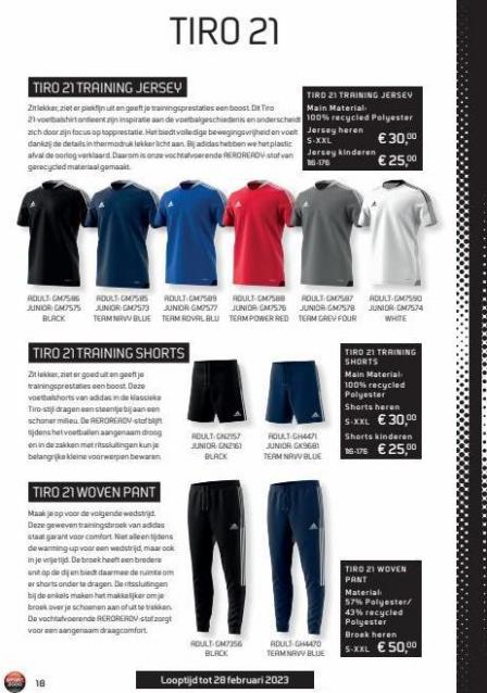 Folder Adidas catalogus Sport 2000. Page 18