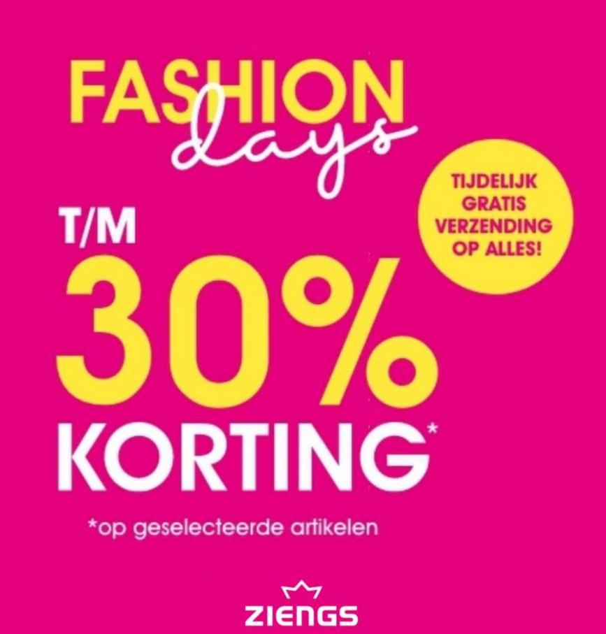 Fashion Days 30% Korting*. Ziengs. Week 18 (2022-05-18-2022-05-18)