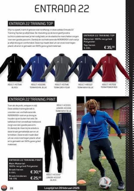 Folder Adidas catalogus Sport 2000. Page 28