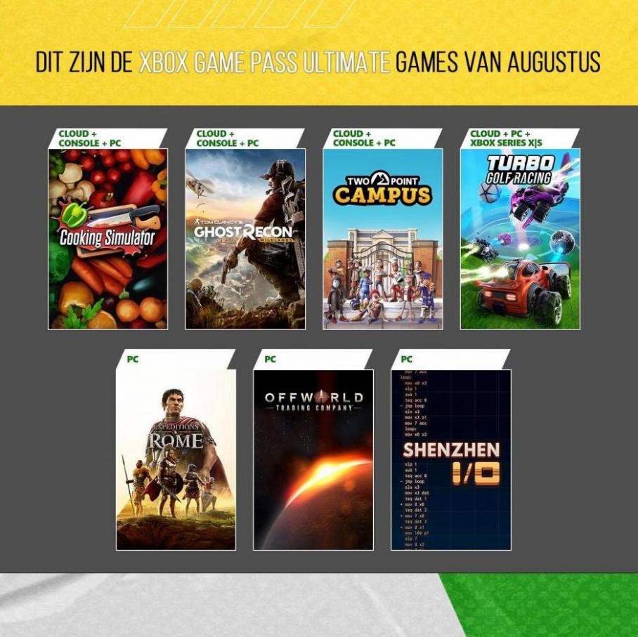 Dit Zijn Xbox Games Pass Ultimate Games van Augustus. Game Mania. Week 33 (2022-08-27-2022-08-27)