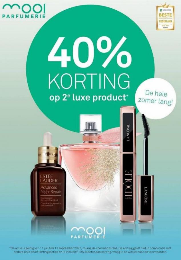40% Korting op 2e Luxe Product. Mooi parfumerie. Week 32 (2022-09-11-2022-09-11)