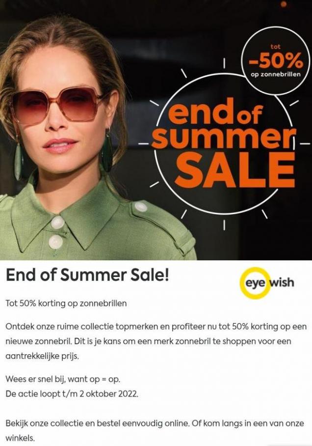 End of Summer Sale. Eye Wish Opticiens. Week 33 (2022-10-02-2022-10-02)
