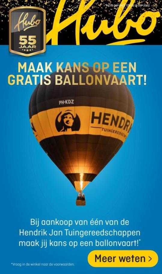 Maak kans op een Gratis Ballonvaart!. Hubo. Week 37 (2022-09-18-2022-09-18)
