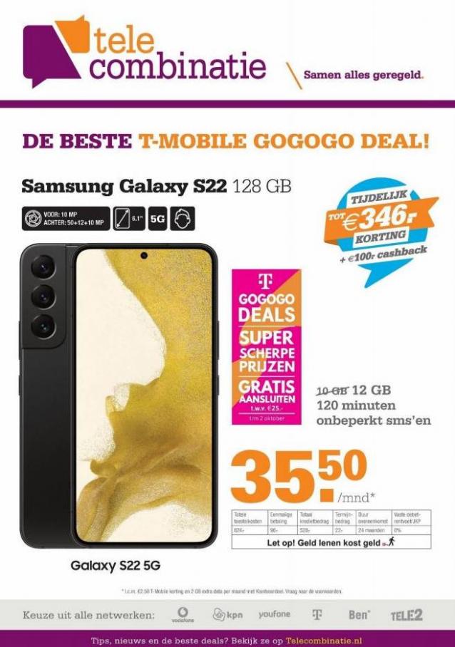 De Beste T-Mobile GoGoGo Deal!. Telecombinatie. Week 36 (2022-09-12-2022-09-12)