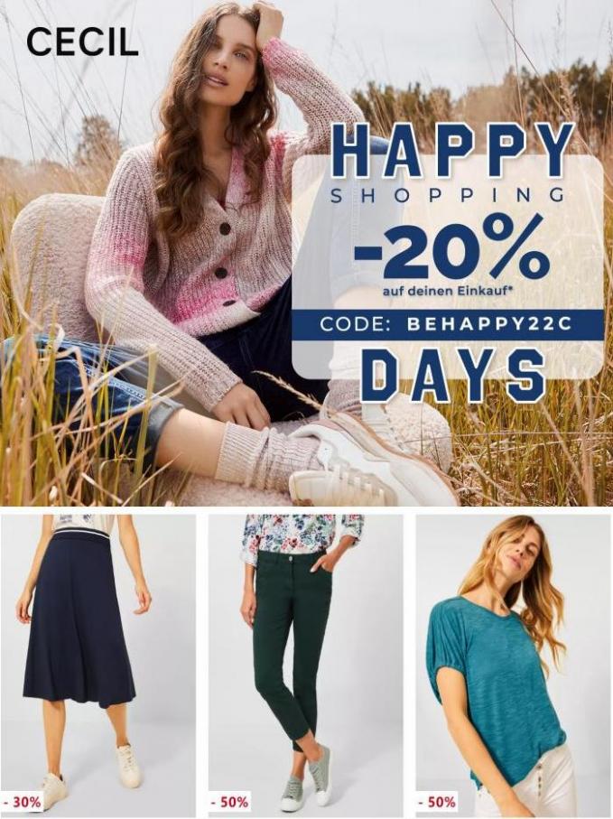 Happy Shopping Days -20%*. Cecil. Week 39 (2022-10-07-2022-10-07)