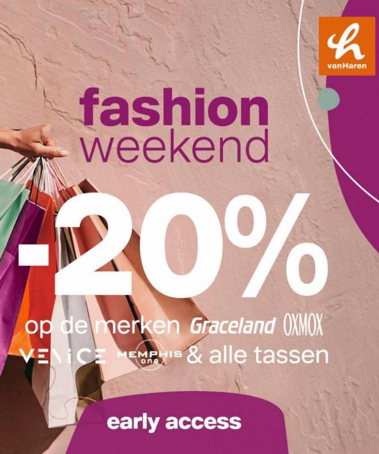 Fashion Weekend -20%*. vanHaren. Week 40 (2022-10-09-2022-10-09)