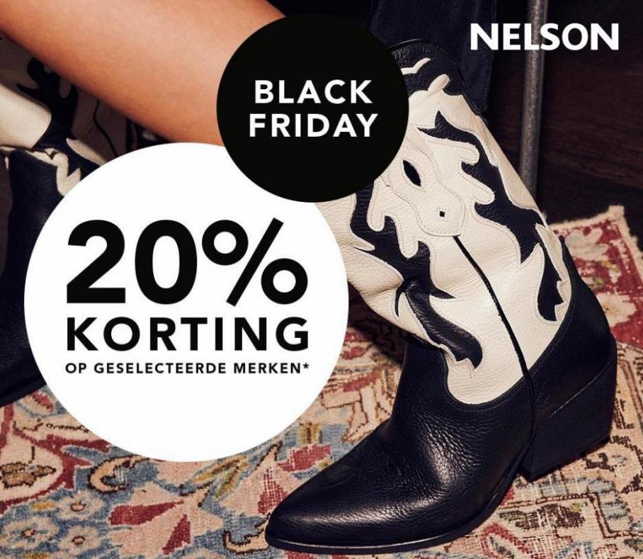 Black Friday 20% Korting*. Nelson Schoenen. Week 47 (2022-11-27-2022-11-27)