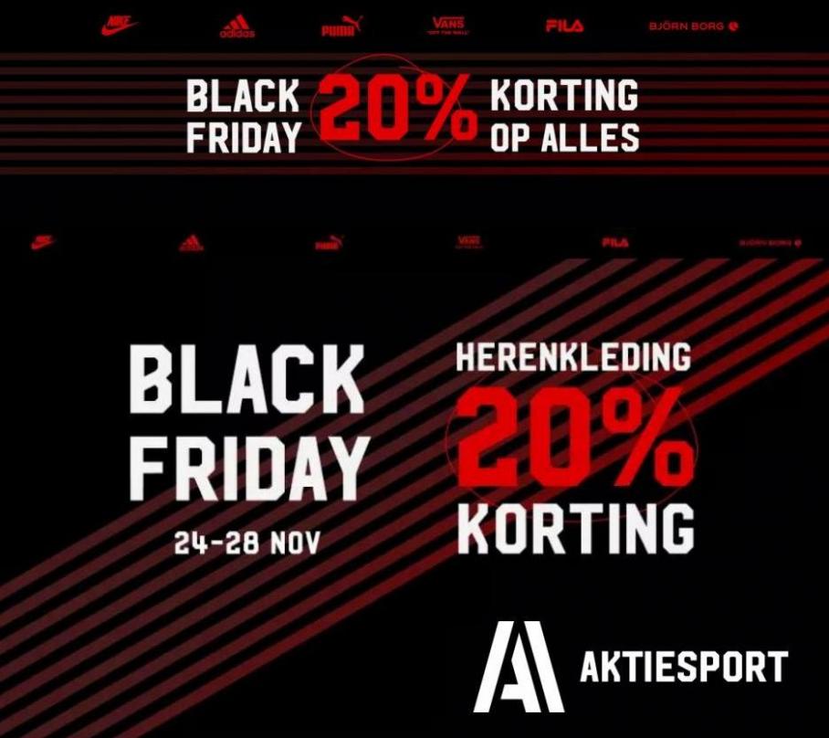 Black Friday 20% Kortingop Alles. Aktiesport. Week 47 (2022-11-28-2022-11-28)