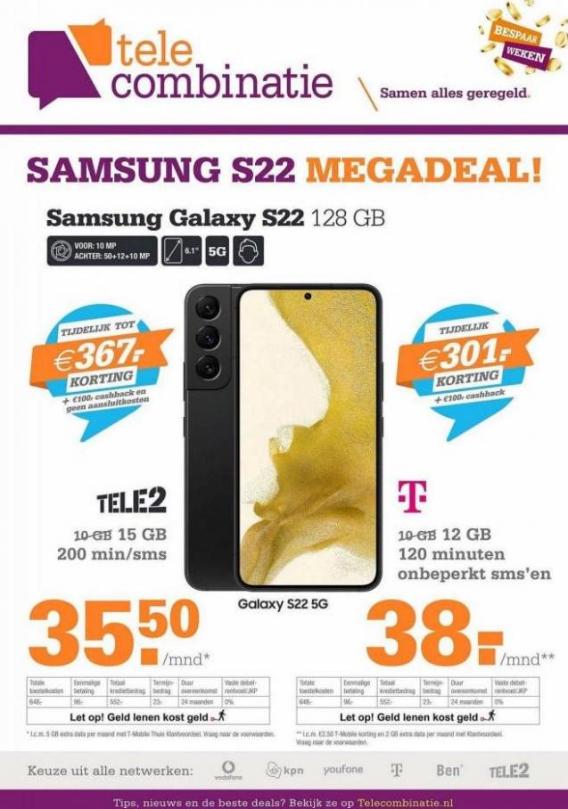 Samsung S22 MegaDeal!. Telecombinatie. Week 46 (2022-11-22-2022-11-22)
