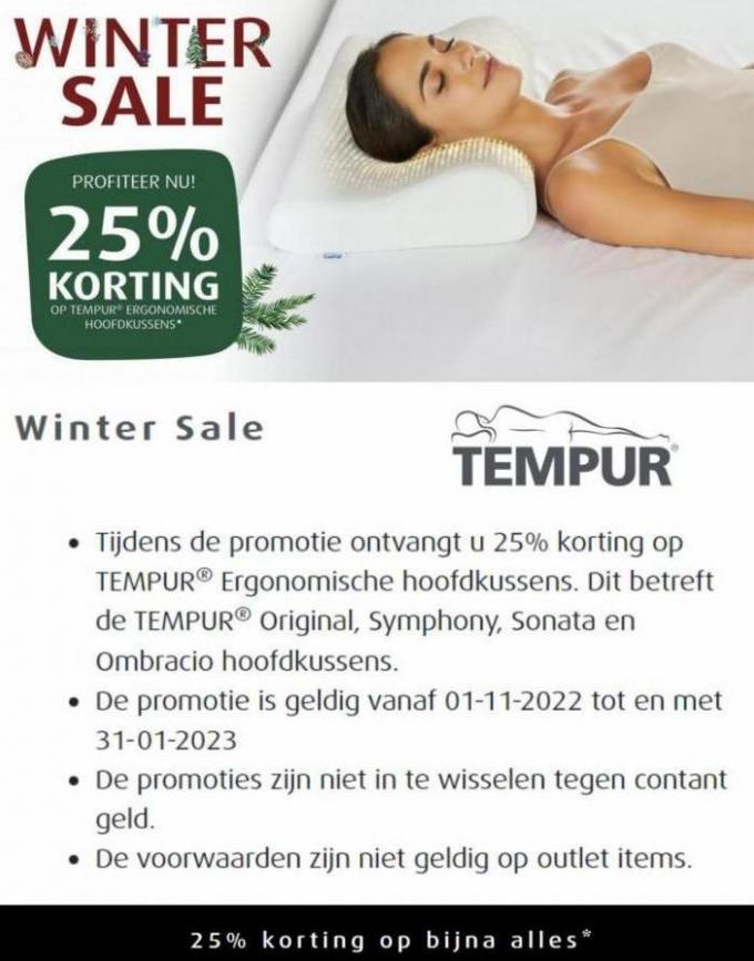 Winter Sale 25% Korting. Tempur. Week 48 (2022-12-31-2022-12-31)
