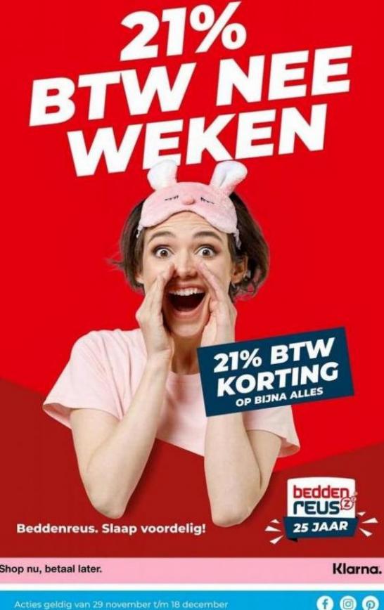 21% Btw Nee Weken. Beddenreus. Week 48 (2022-12-18-2022-12-18)