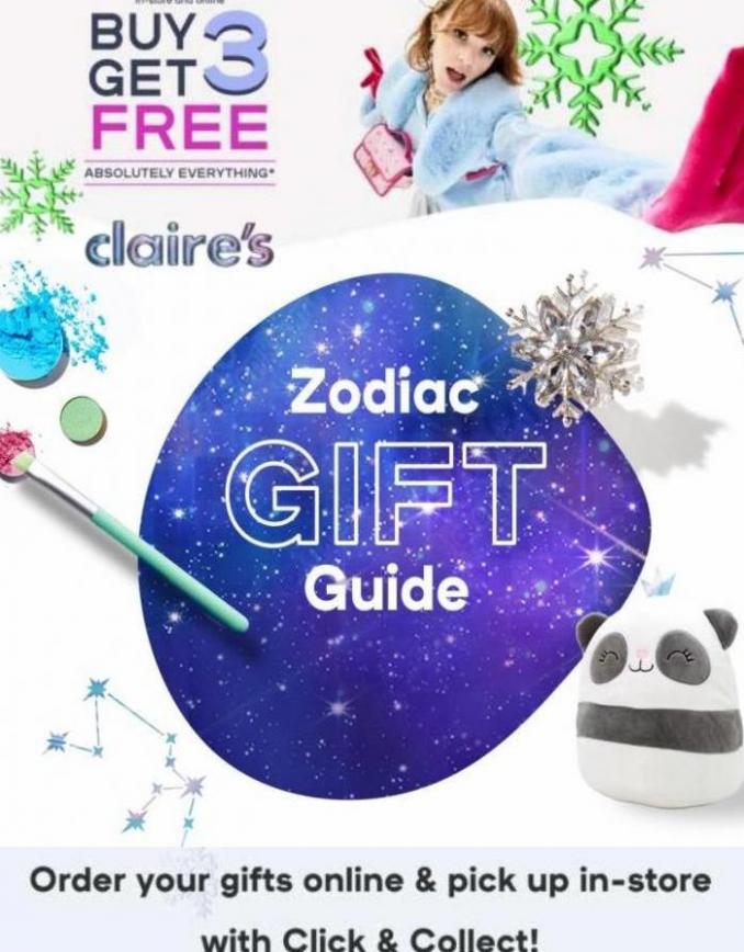 Zodiac Gift Guide. Claire's. Week 51 (2022-12-31-2022-12-31)