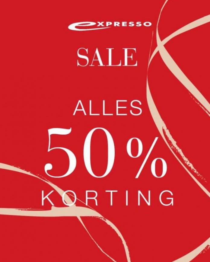 Sale Alles 50% Korting. Expresso. Week 4 (2023-02-12-2023-02-12)