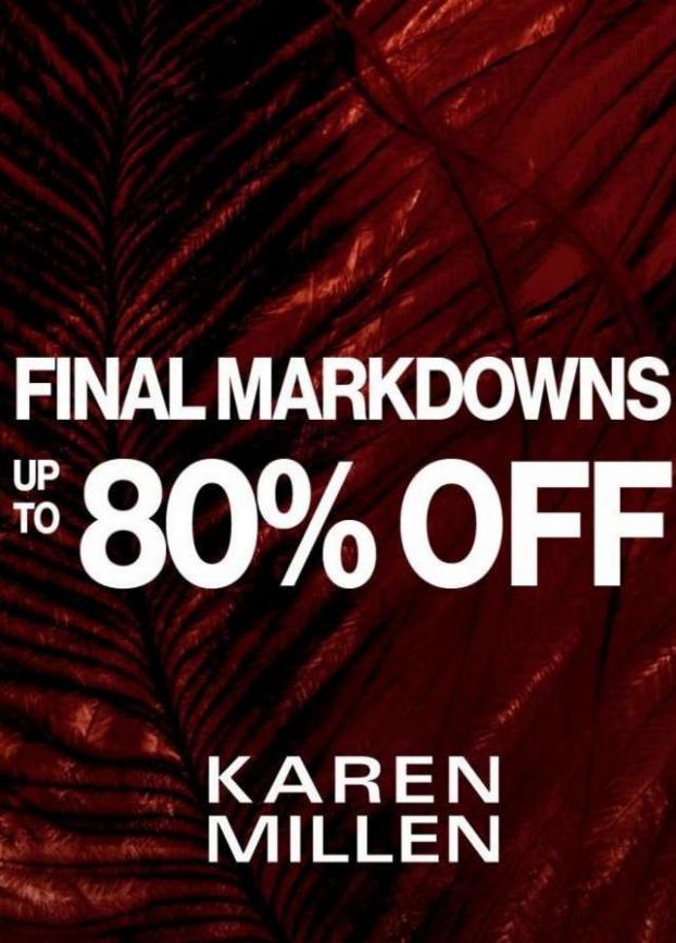Final Markdowns up to 80% Off. Karen Millen. Week 2 (2023-01-21-2023-01-21)