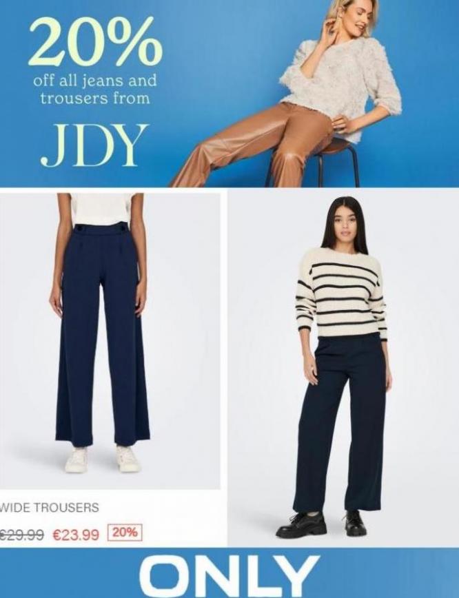 20% Off all Jeans & Trousers from JDY. Only. Week 4 (2023-01-30-2023-01-30)