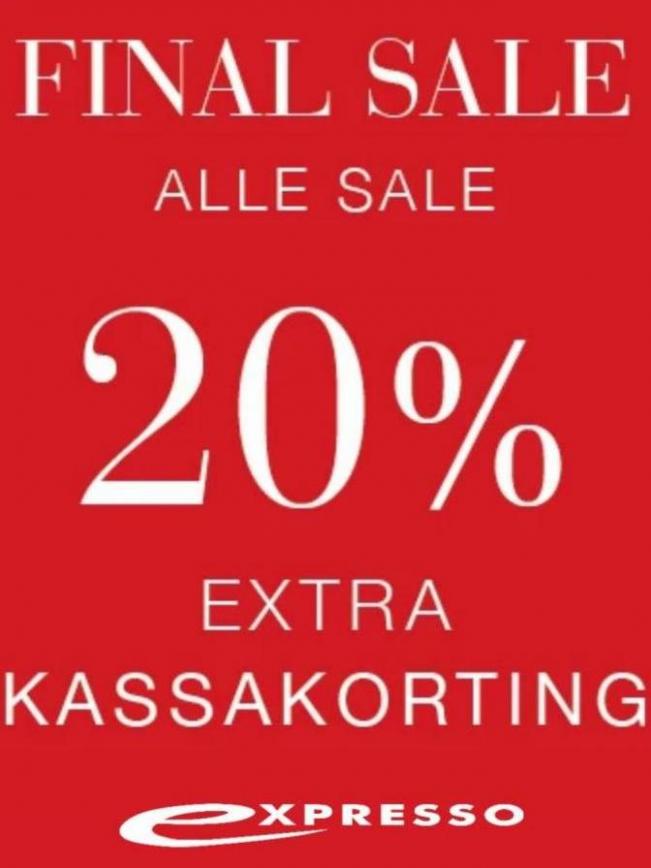Final Sale 20% Extra Kassakorting. Expresso. Week 7 (2023-03-02-2023-03-02)