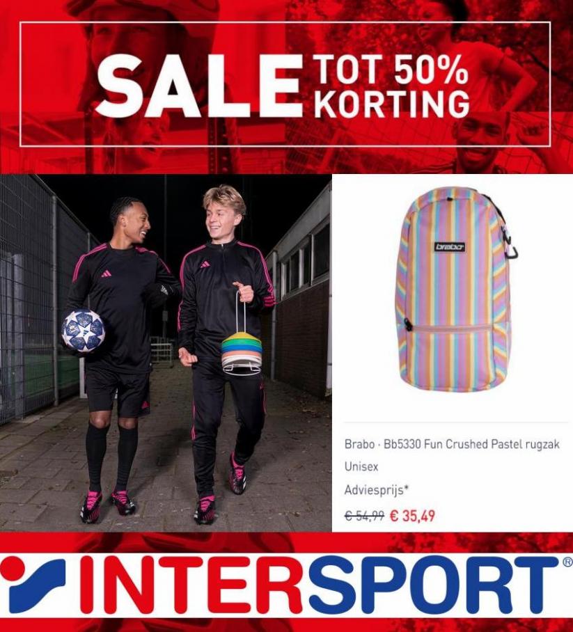 Sale Tot 50% Korting. Intersport. Week 8 (2023-03-01-2023-03-01)